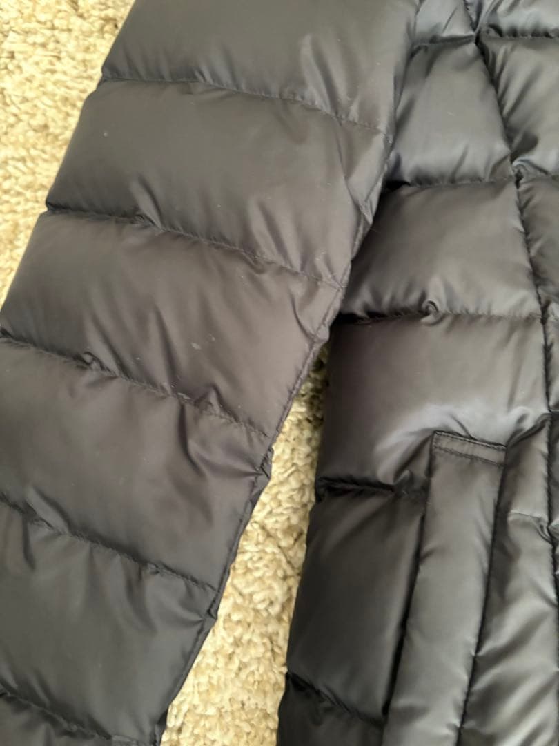 23区　ファー付きダウンジャケット/38サイズ/ネイビー