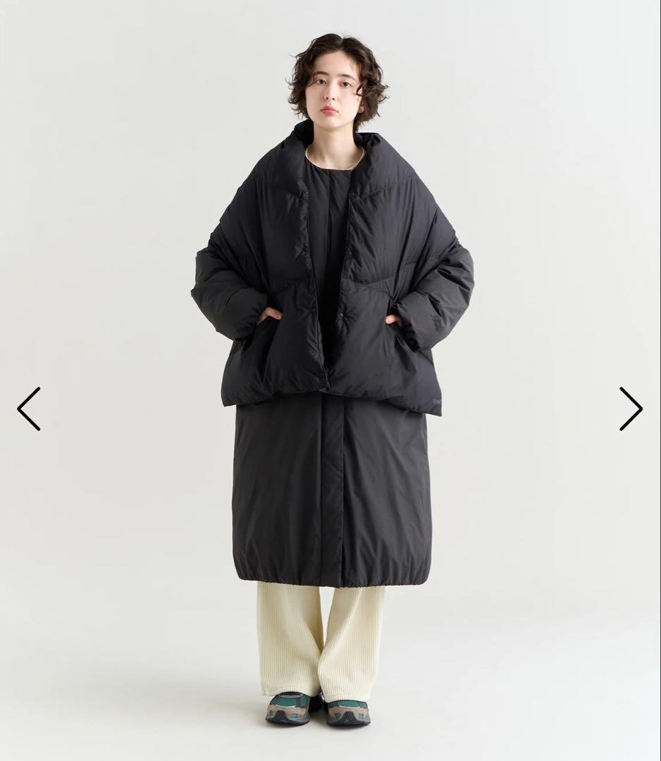 NANGA ナンガ ダウンポンチョマフラー ブラック