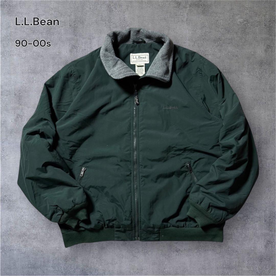 2429 古着00sエルエルビーンウォームアップジャケット刺繍ロゴ短丈ゴープコア