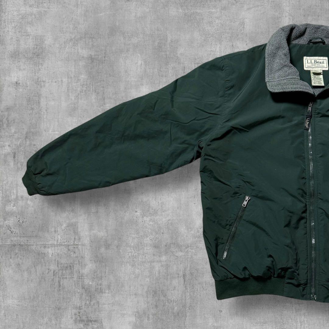 2429 古着00sエルエルビーンウォームアップジャケット刺繍ロゴ短丈ゴープコア