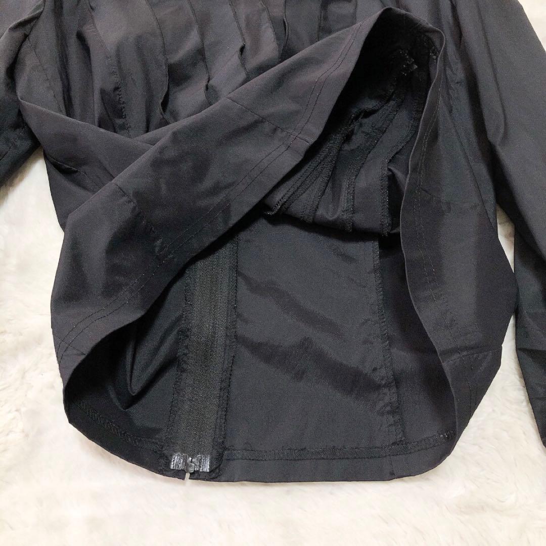 タダシショージ*フリルブラウス　長袖　スタンドカラー　ブラック　6