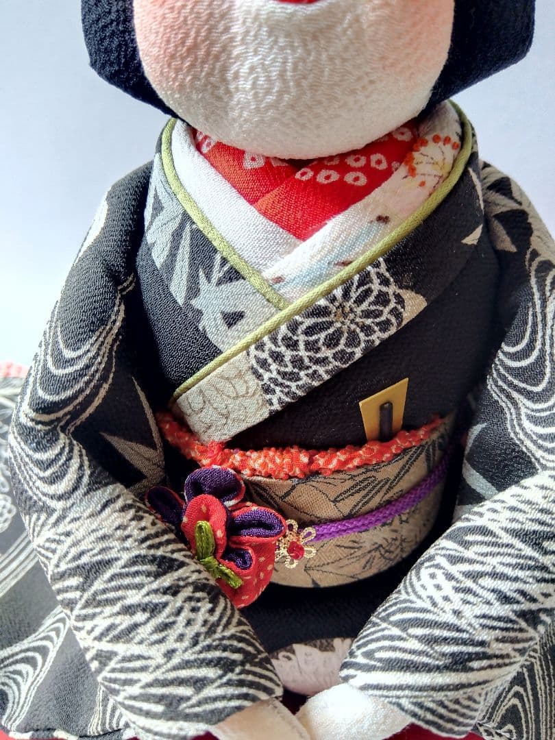 千風様ご確認用　創作人形　お福さん　留袖　ちりめん細工 縁起物