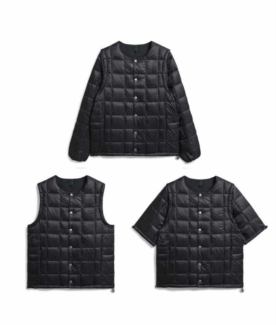 TAION EXTRA クルーネック　インナーダウンセット　黒