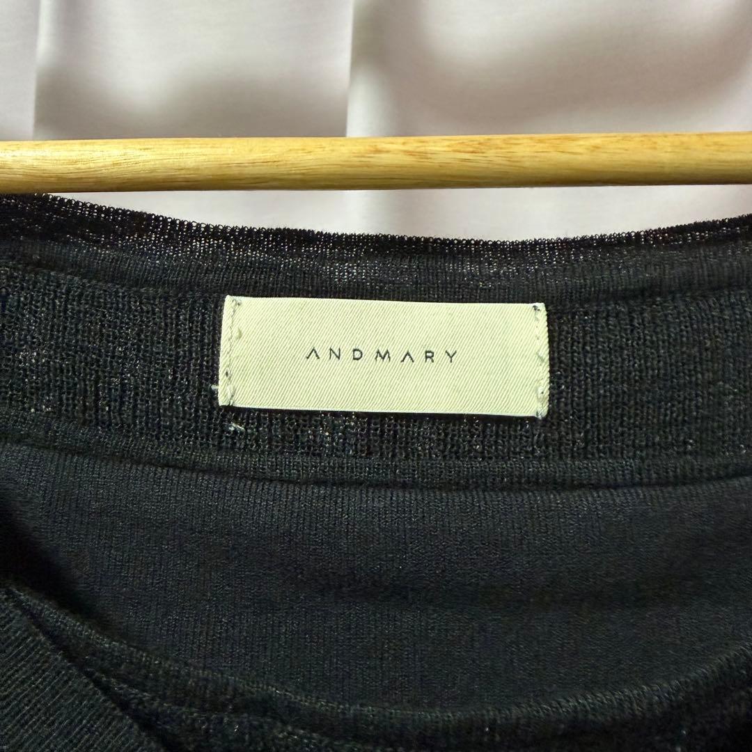 トップス andmary Fiona ruffle tops black