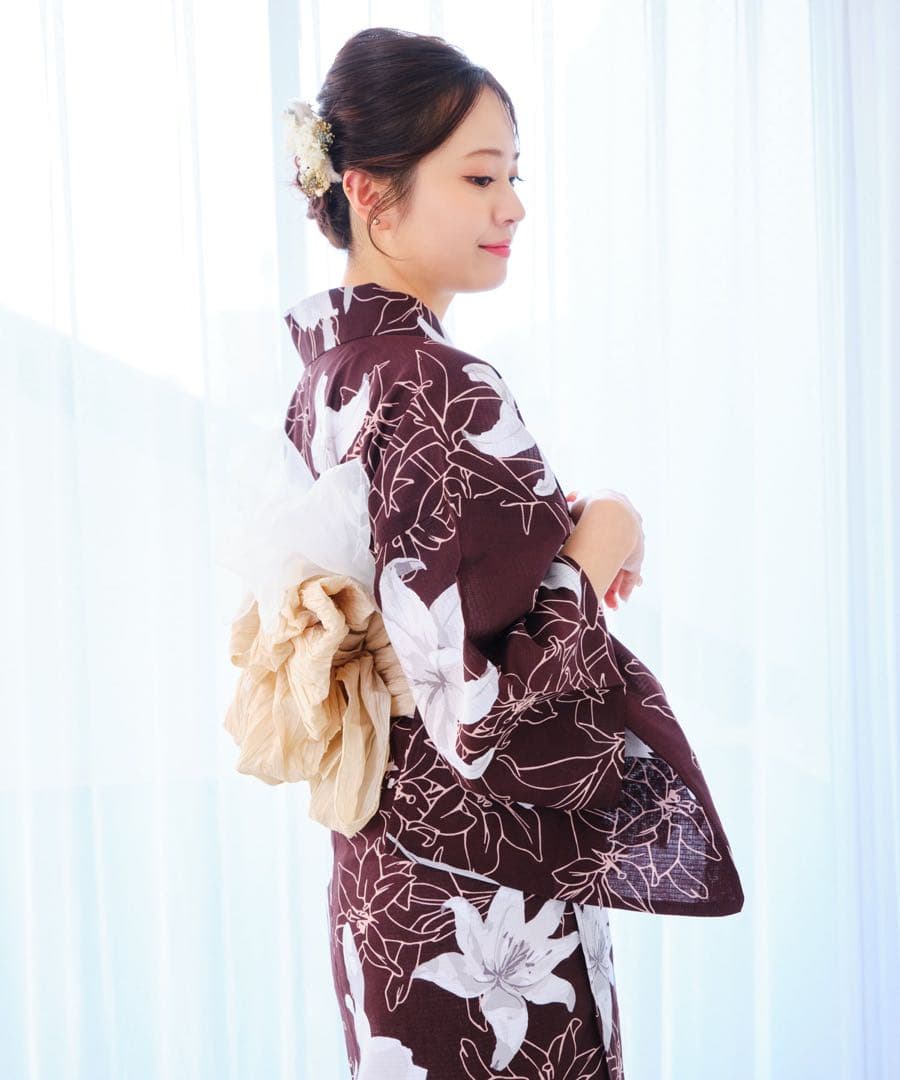 浴衣 帯 下駄 3点セット セパレート浴衣 試着のみ