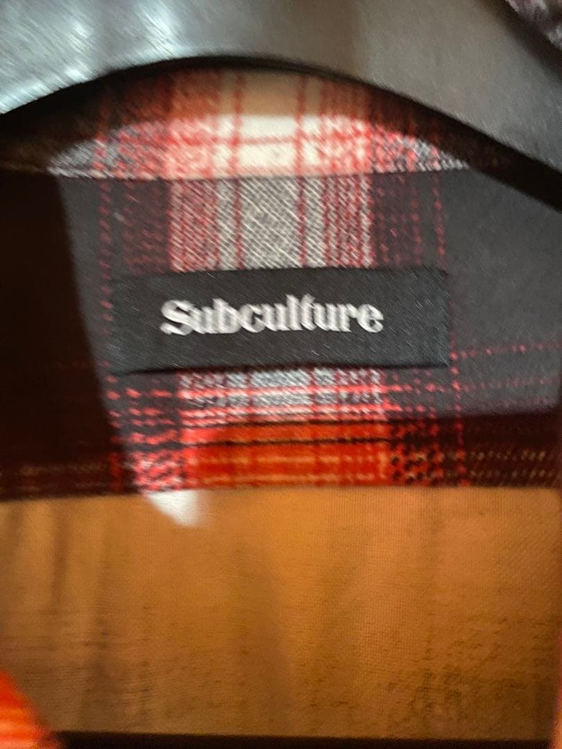 トップス Subculture OMBRE CHECK SHIRT / RED SIZE1