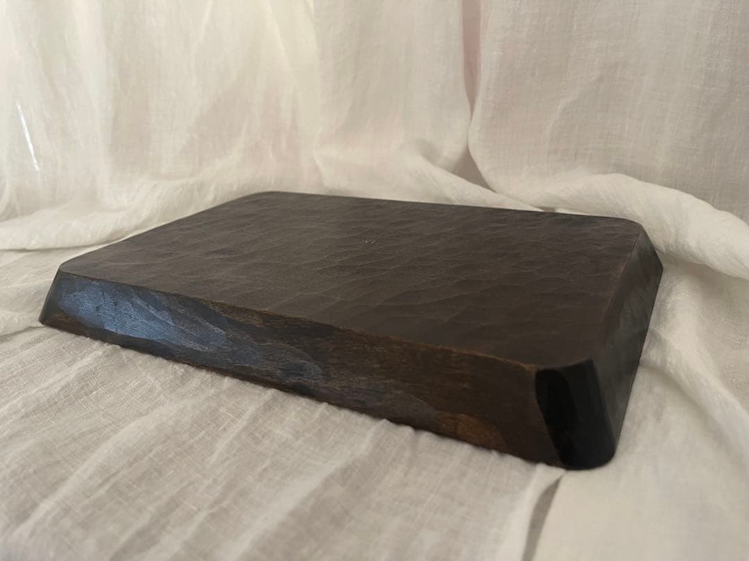 三谷龍二　長方形トレー　黒漆　拭き漆