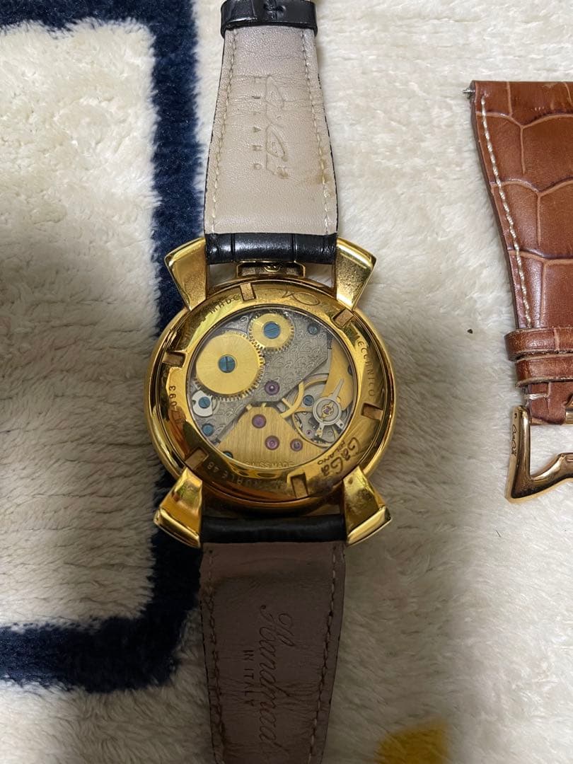 ジ*ー様 GaGa MILANO 手巻き時計 大きな数字　マニュアーレ　48mm