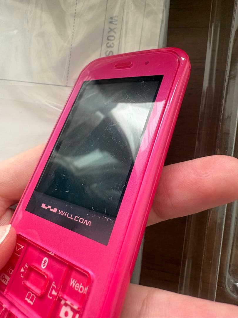 SHARP WX03SH Vivid Pink 本体 ウィルコム