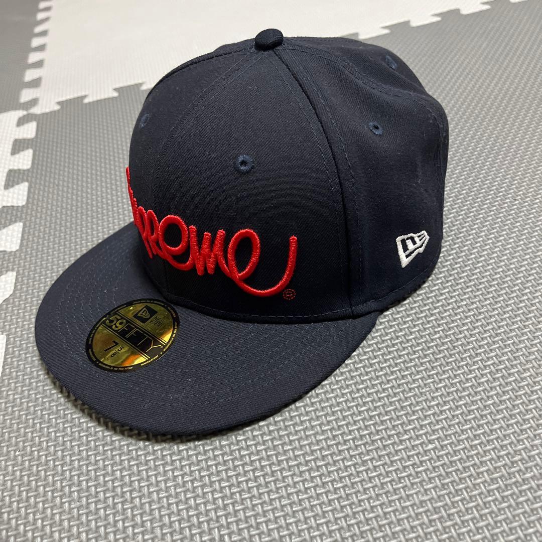 Supreme ネイビー ベースボールキャップ