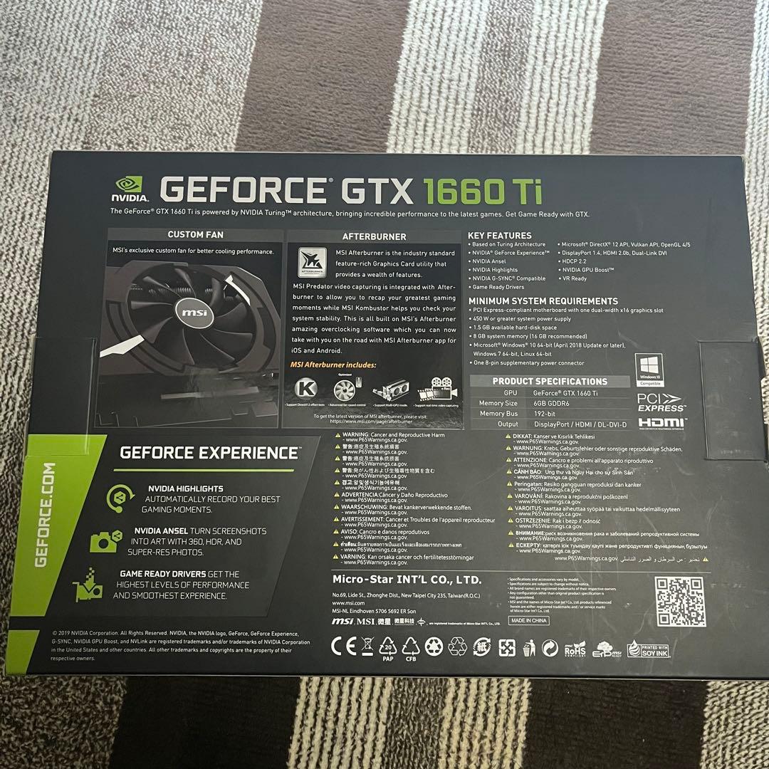 MSI GeForce GTX 1660Ti AERO ITX 6G OC 美品