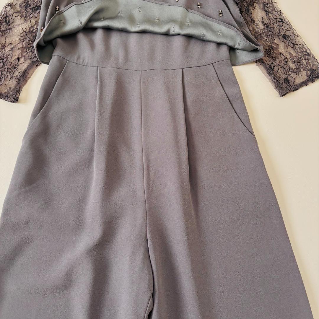 美品　グレースコンチネンタル ワイドサロペット　オールインワン　お呼ばれ　レース