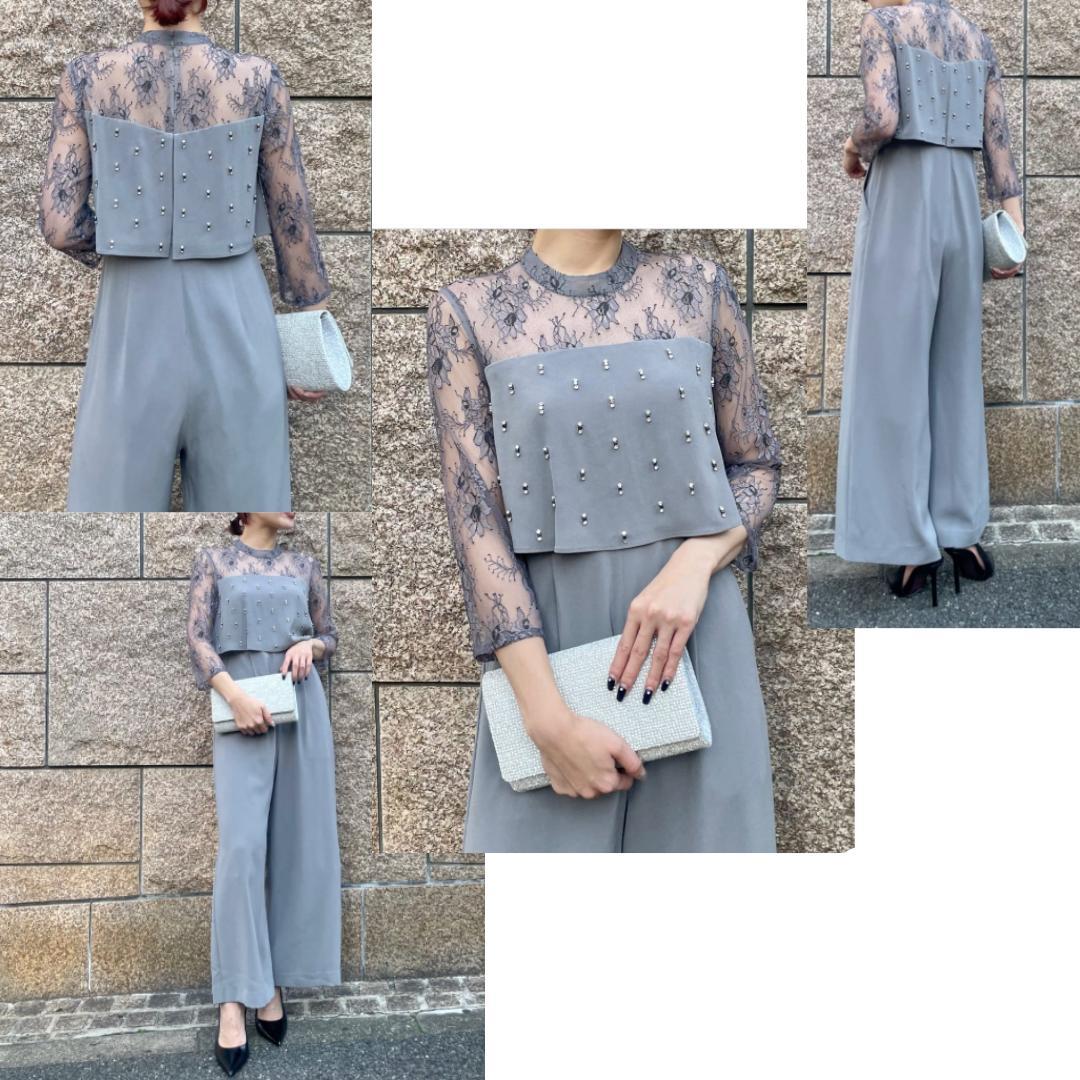 美品　グレースコンチネンタル ワイドサロペット　オールインワン　お呼ばれ　レース