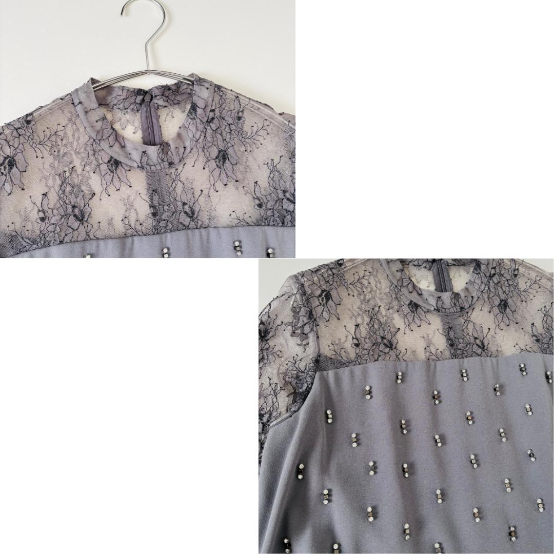 美品　グレースコンチネンタル ワイドサロペット　オールインワン　お呼ばれ　レース