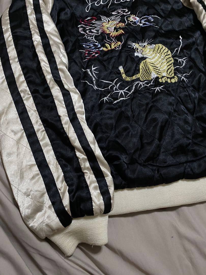 OPEN DICH ２面用　日本限定 龍虎 スカジャン 別珍　サテン