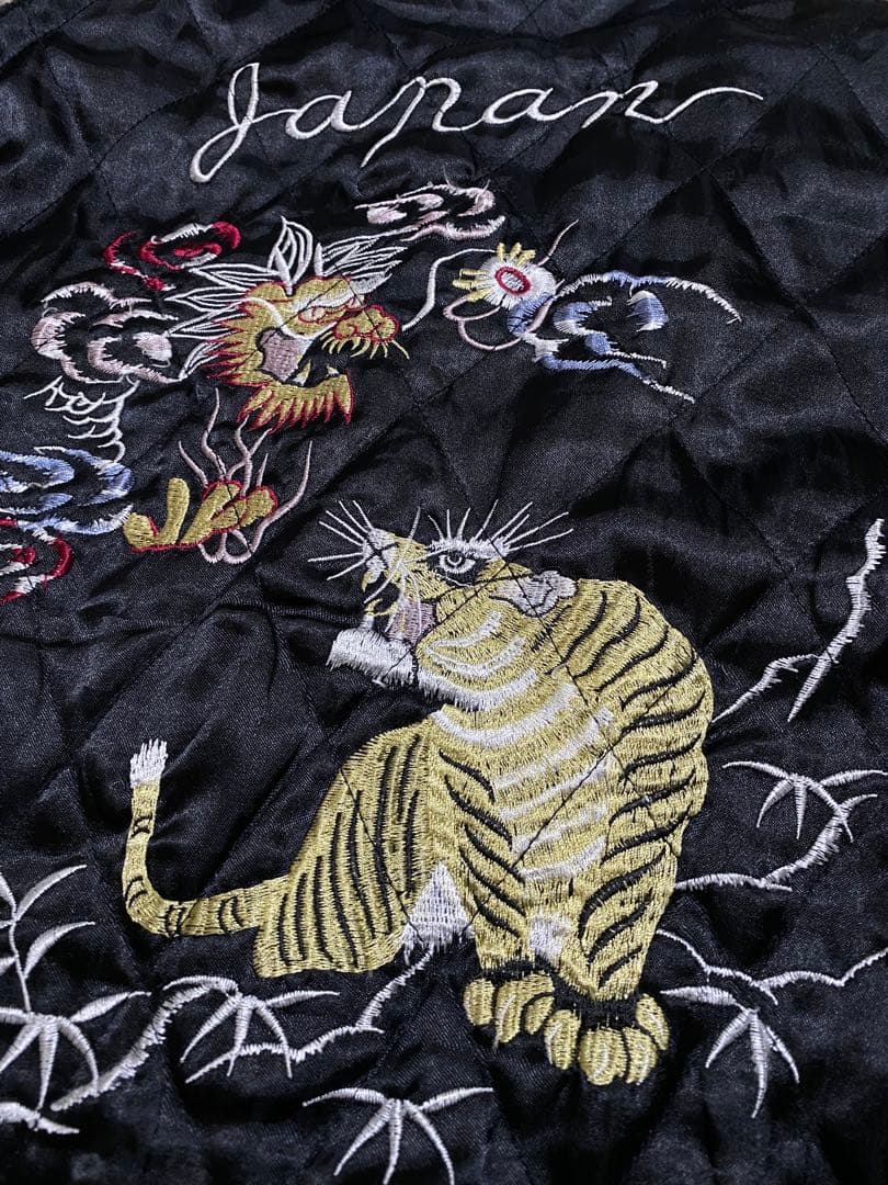 OPEN DICH ２面用　日本限定 龍虎 スカジャン 別珍　サテン