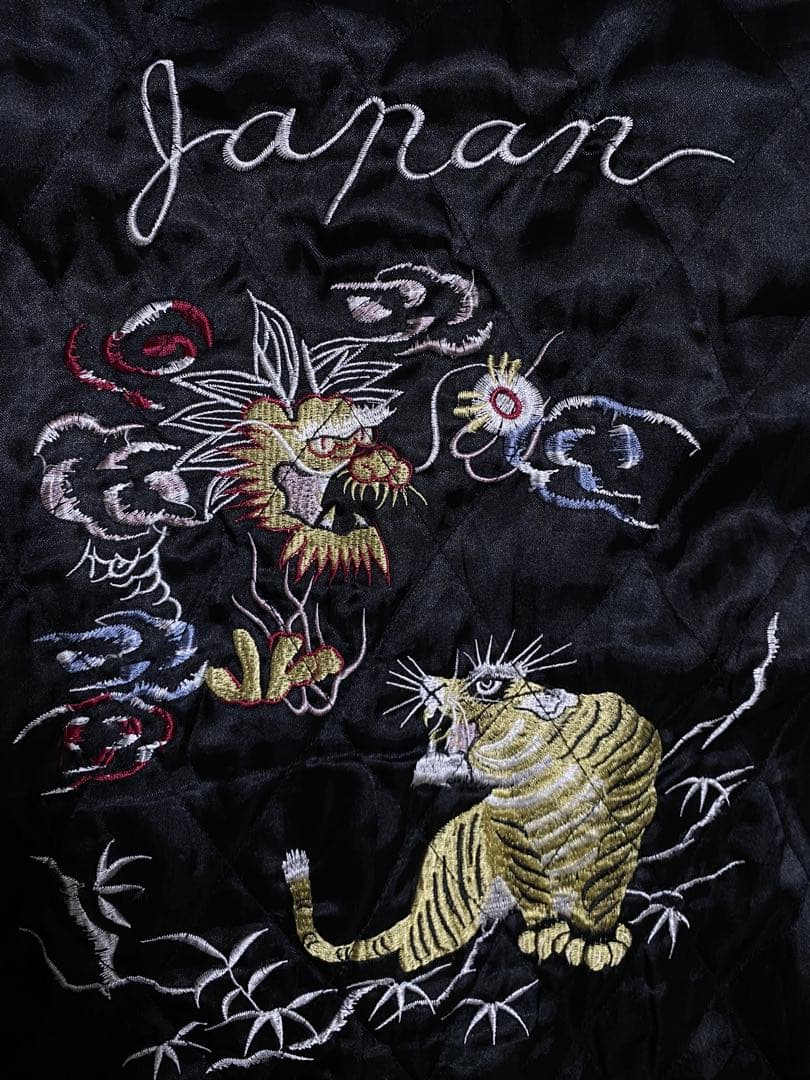 OPEN DICH ２面用　日本限定 龍虎 スカジャン 別珍　サテン