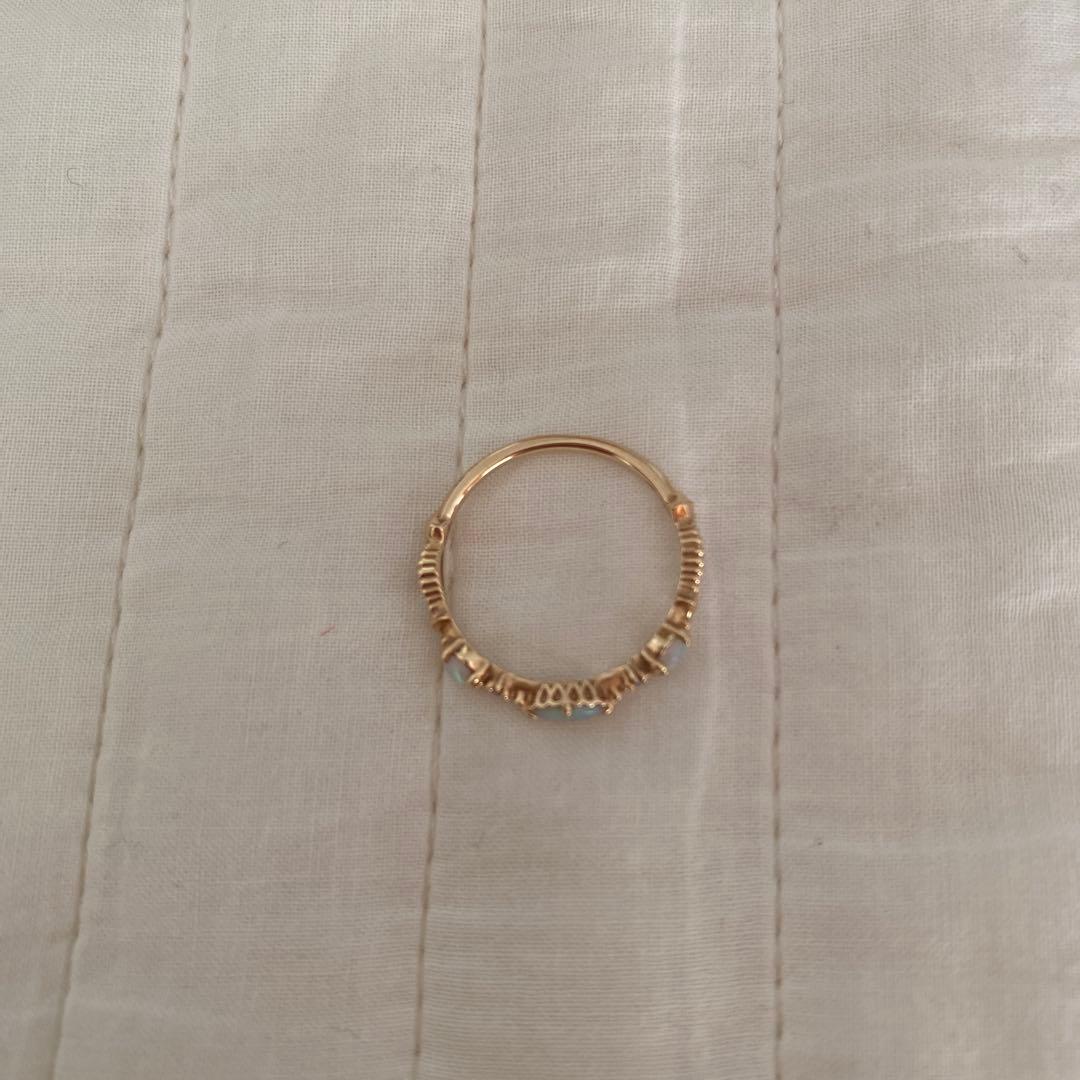 agete オパールリング 11号 K10