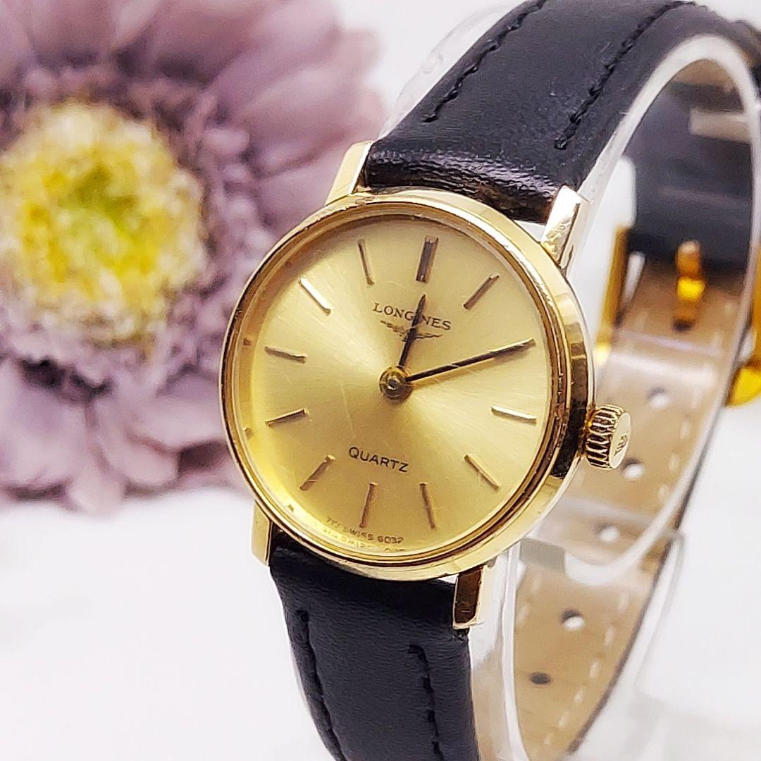 LONGINES ロンジン クォーツ 腕時計 レディース ゴールド