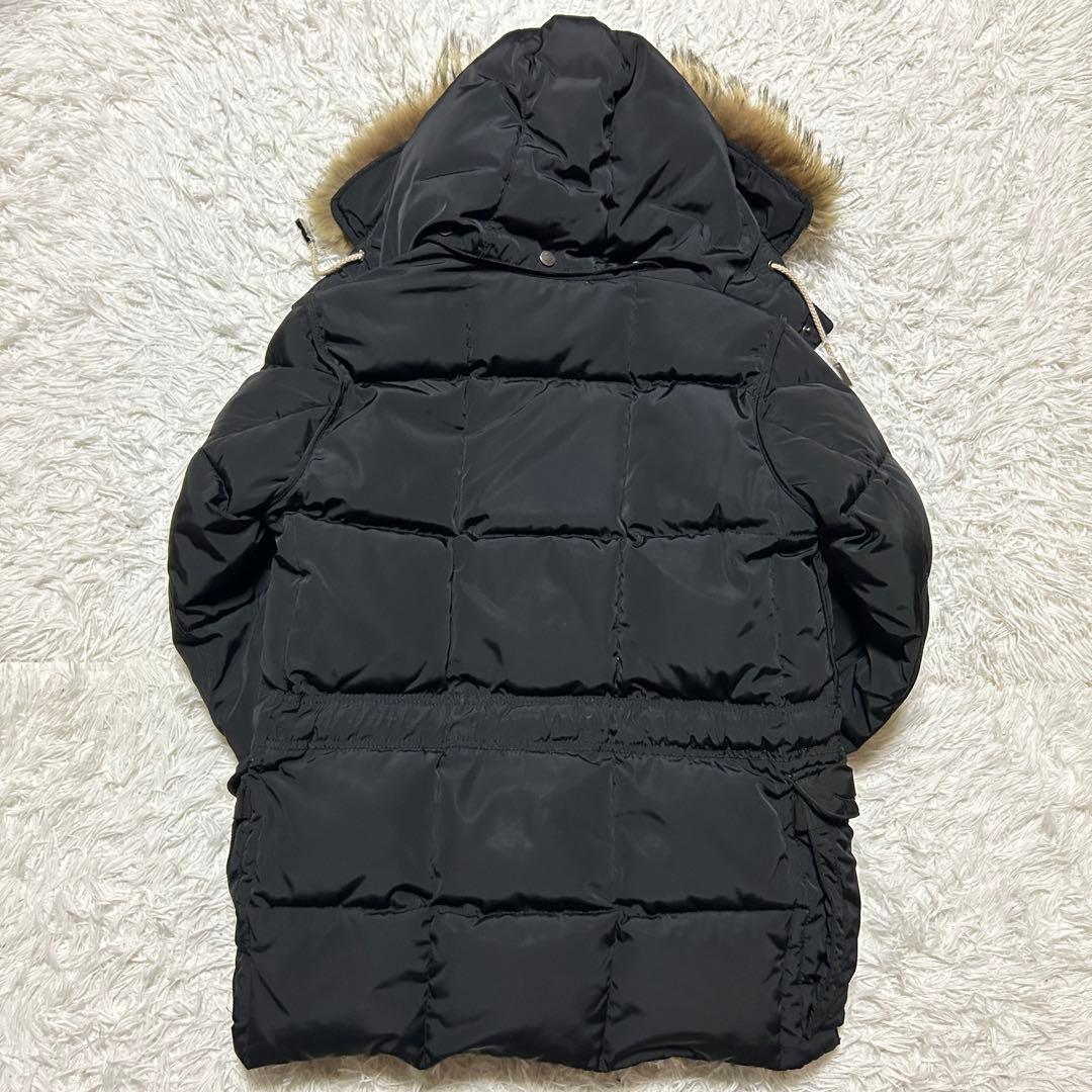 【】 モンクレール ダウンジャケット ブラック 激レア　肩ロゴ