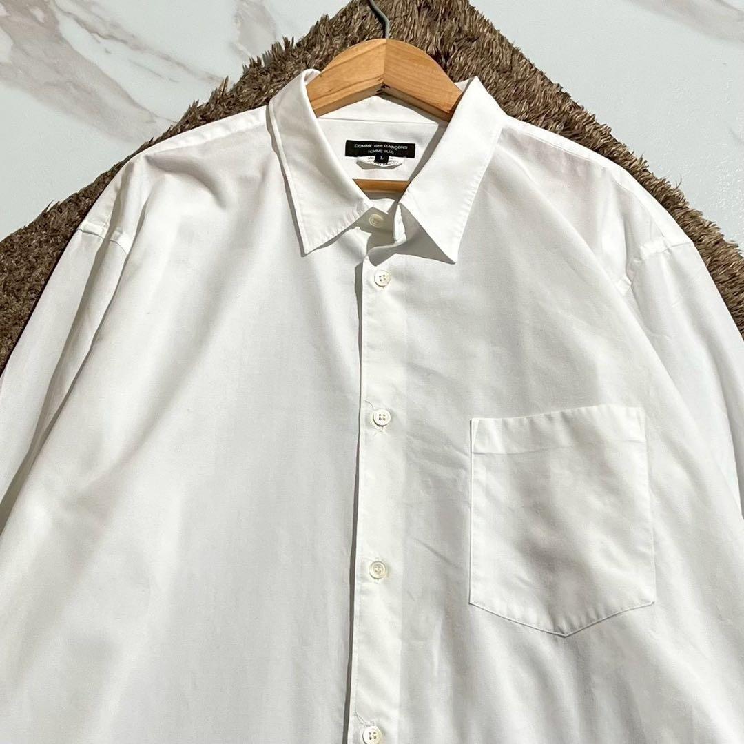 美品✨コムデギャルソンオムプリュス ポリ縮絨シャツ レギュラーカラーシャツ