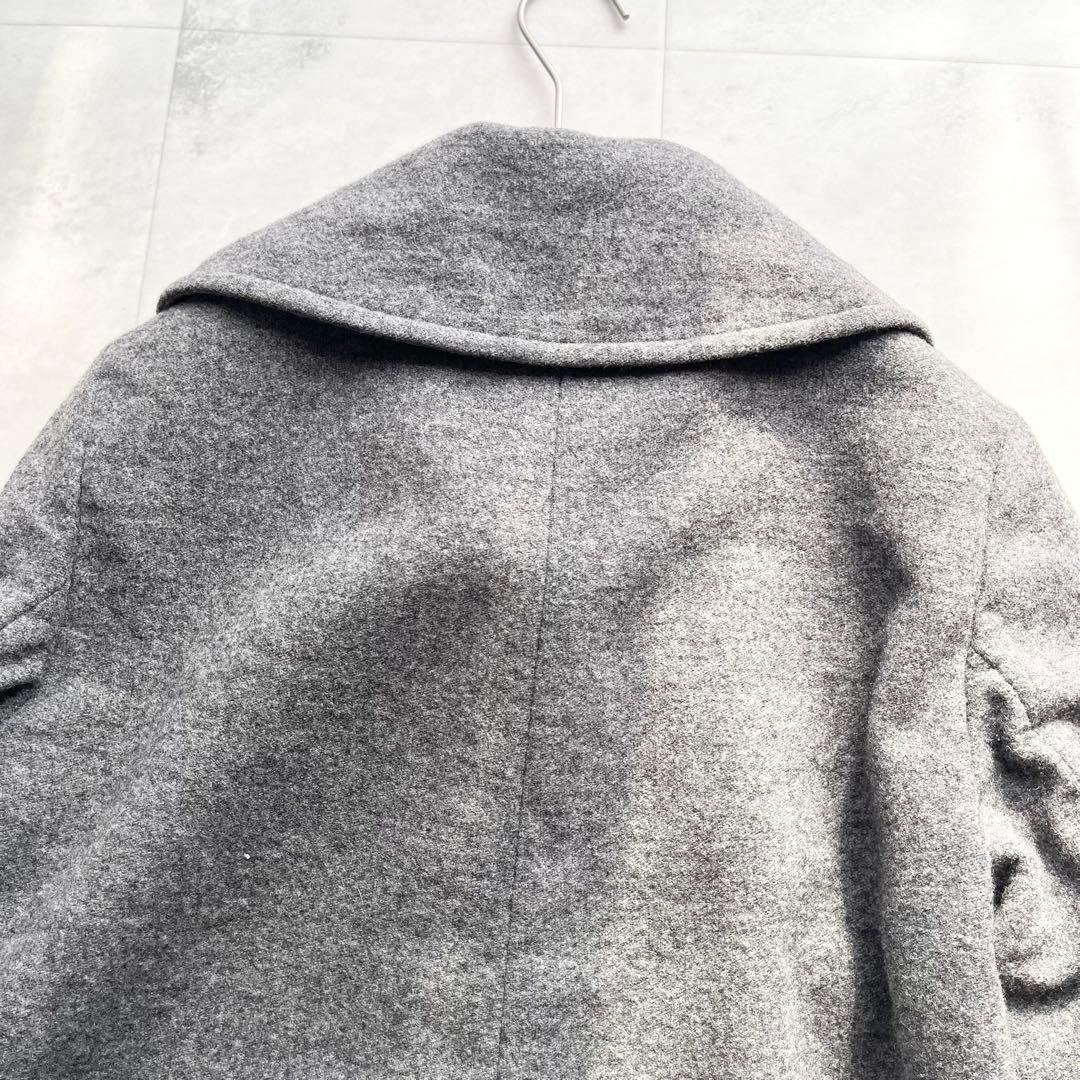 【美品】MAX MARA ビッグカラー ショートコート L くるみボタン