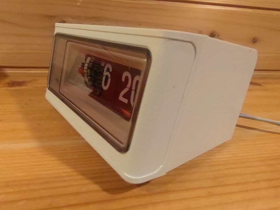 コパル　パタパタ時計　未使用品　動作確認済　ホワイト色　昭和レトロ　PR-160