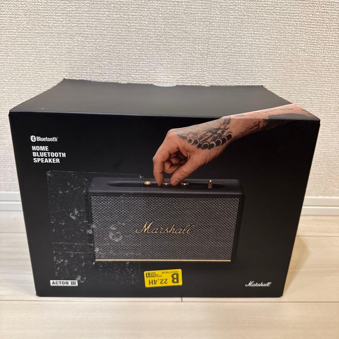 【新品未開封】Marshall Acton III ワイヤレススピーカー 黒本体