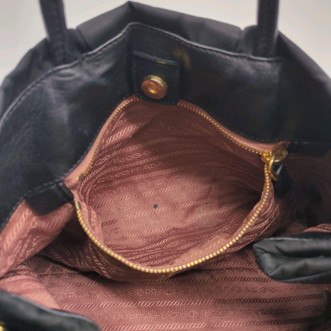 【人気モデル・美品】プラダ☆ハンドバッグ ナイロン テスート リボン ブラック