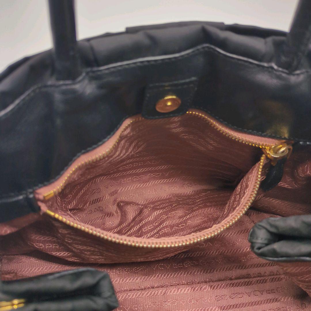 【人気モデル・美品】プラダ☆ハンドバッグ ナイロン テスート リボン ブラック