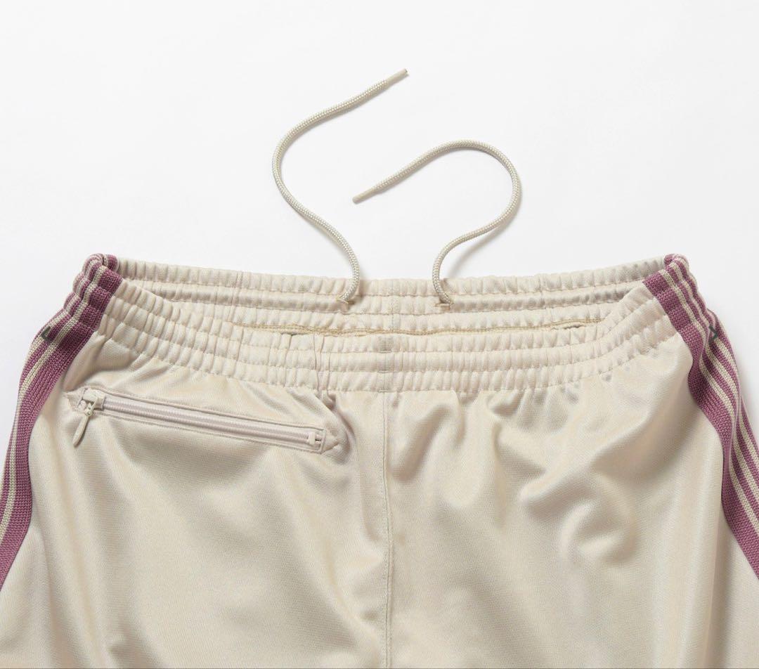 Needles★TRACK PANT POLY SMOOTHホワイト/ピンクXS