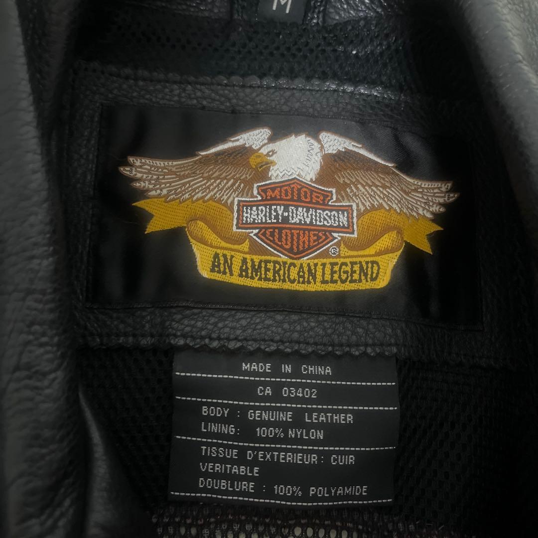 HARLEY-DAVIDSON 本革 レザーライダースジャケット M 古着
