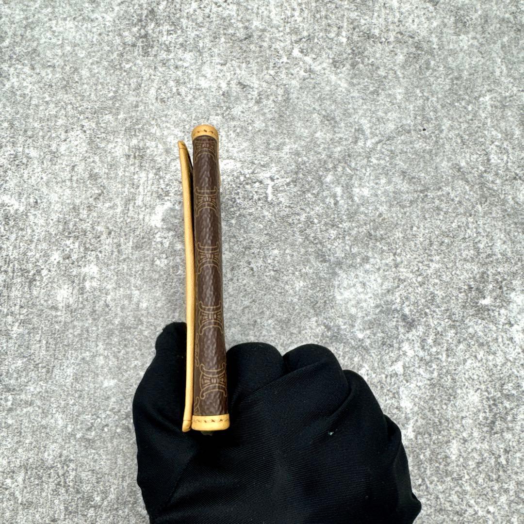 極美品　セリーヌ トリオンフ マカダム 6連キーケース ブラウン M14