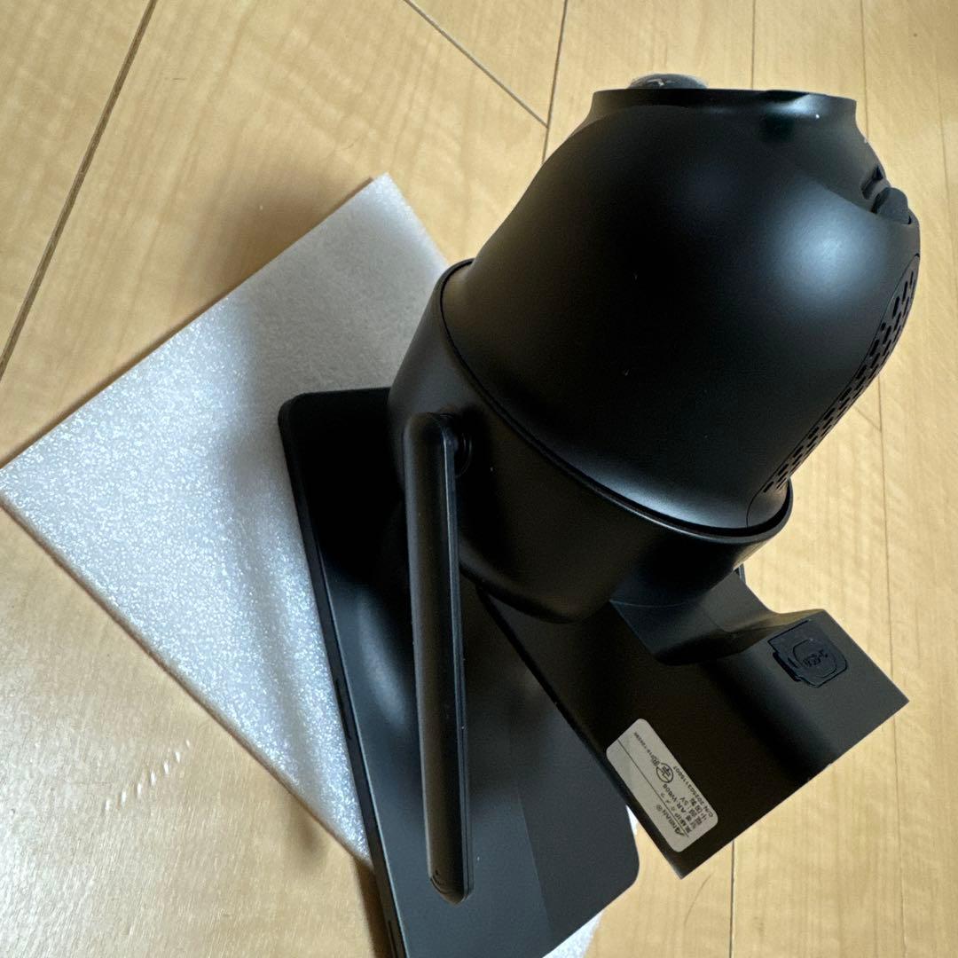 黒色 360度回転 防犯カメラ スタンド式