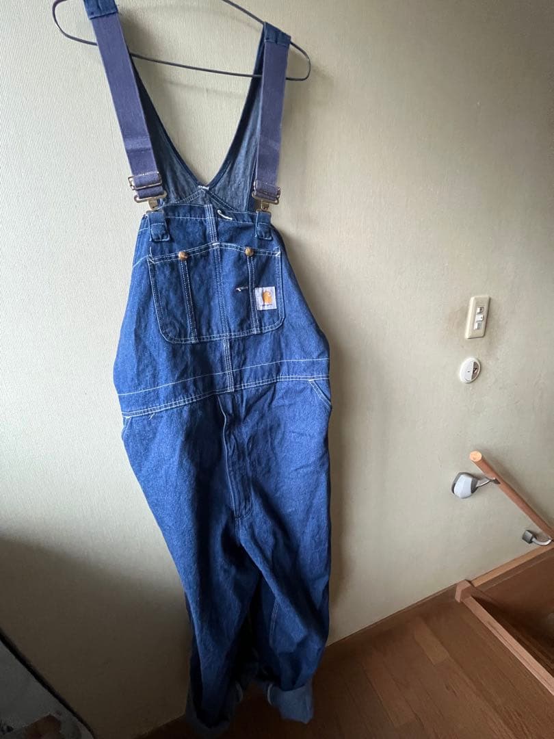 ヴィンテージカーハート44×30インディゴオーバーオール超レアcarhartt