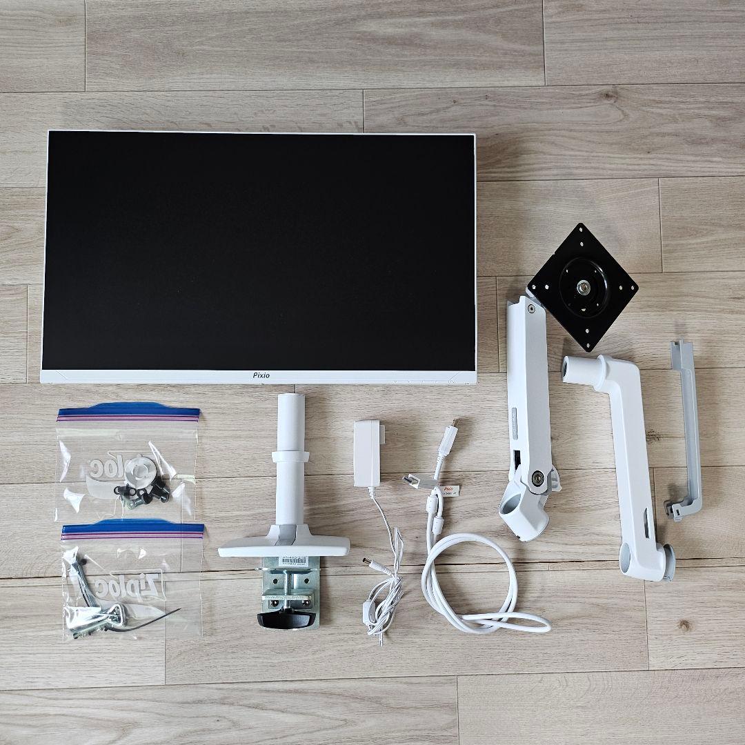 ピクシオゲーミングモニターとエルゴトロンモニターアームのセット