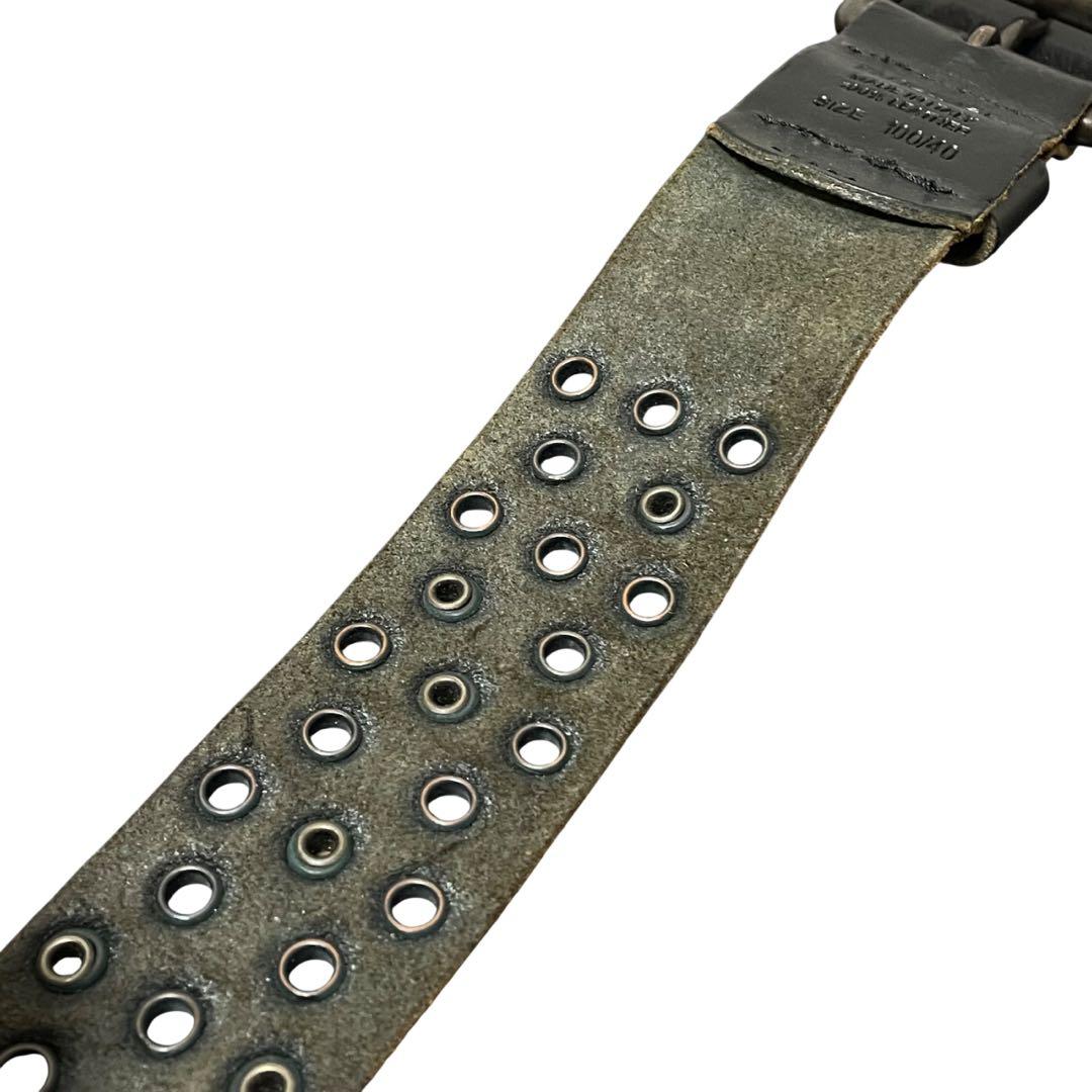 y2k DIESEL ディーゼル レザーベルト スタッズ イタリア製 本革