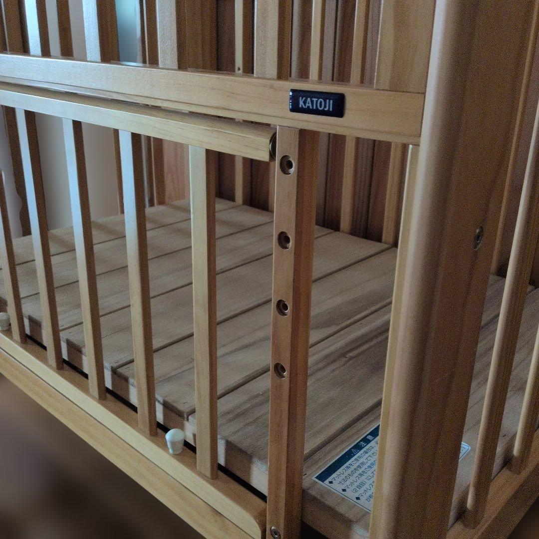 カトージ ベビーベッド ハイシートミニベッド 　ナチュラル　02602