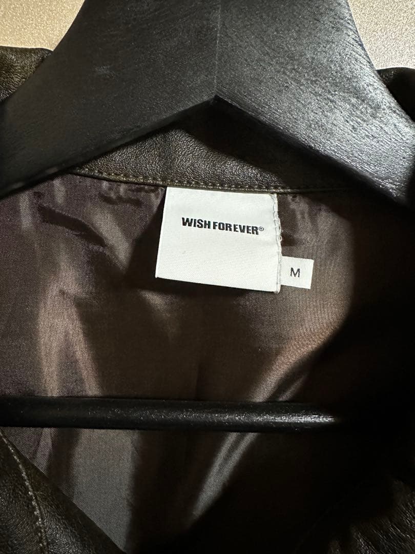 WISH FOR EVERダブルジップアップレザージャケット Mサイズ
