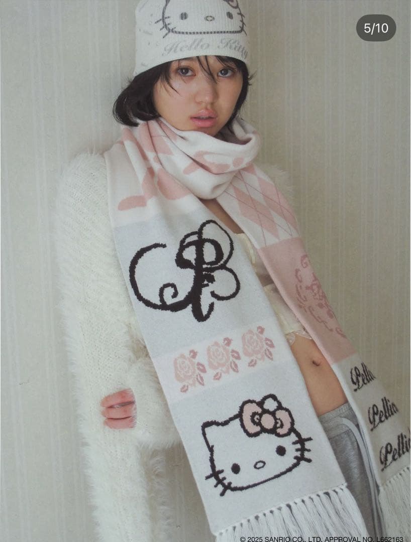 PELLICULE HELLO KITTYマフラーショルダーバッグニット帽