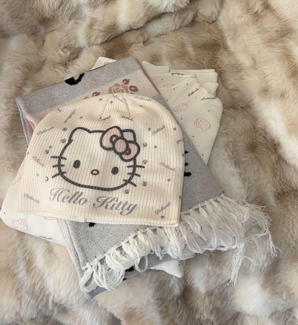PELLICULE HELLO KITTYマフラーショルダーバッグニット帽