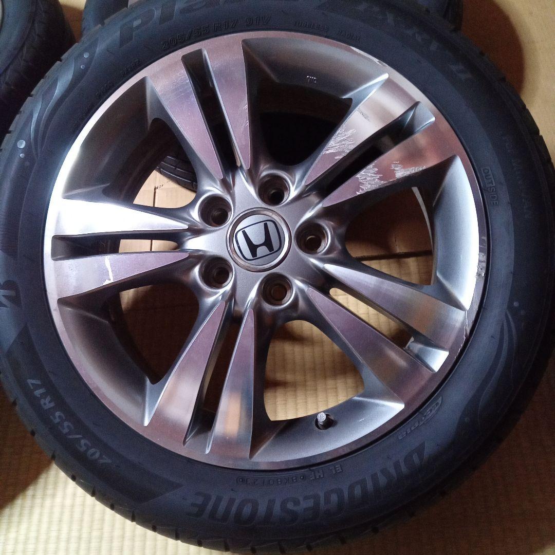 一休 ホンダ 17インチ RSZ純正ホイールタイヤセット ブリジストン