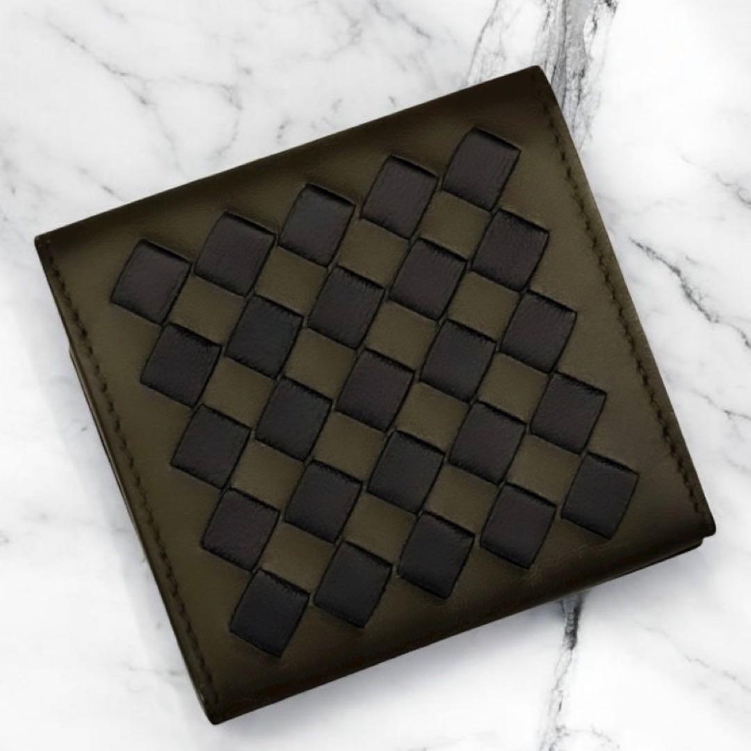 極美品 箱付 ボッテガヴェネタ イントレチャート ケース 小銭入れ 財布