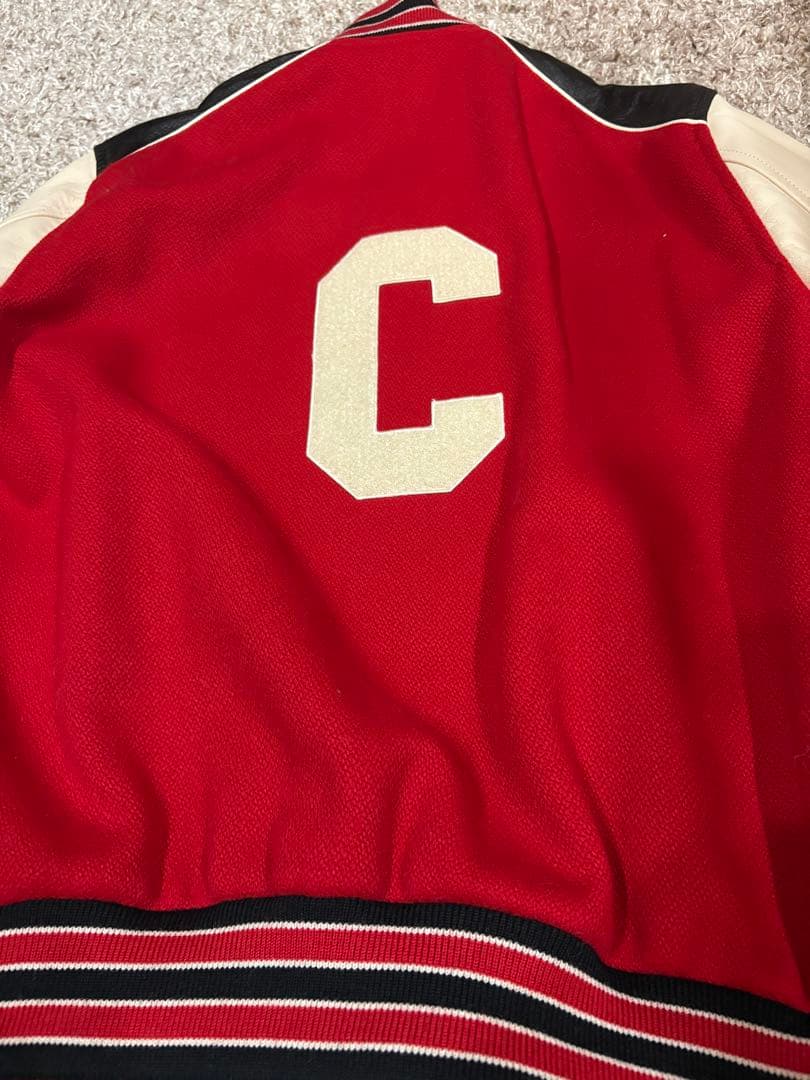 美品ＣＥＬＩＮＥセリーヌスタジャン白赤黒2V56D896C　44ＭＬ