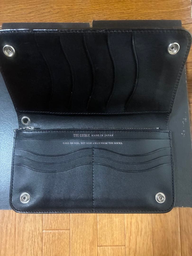 THE CRIME ブラックレザー長財布