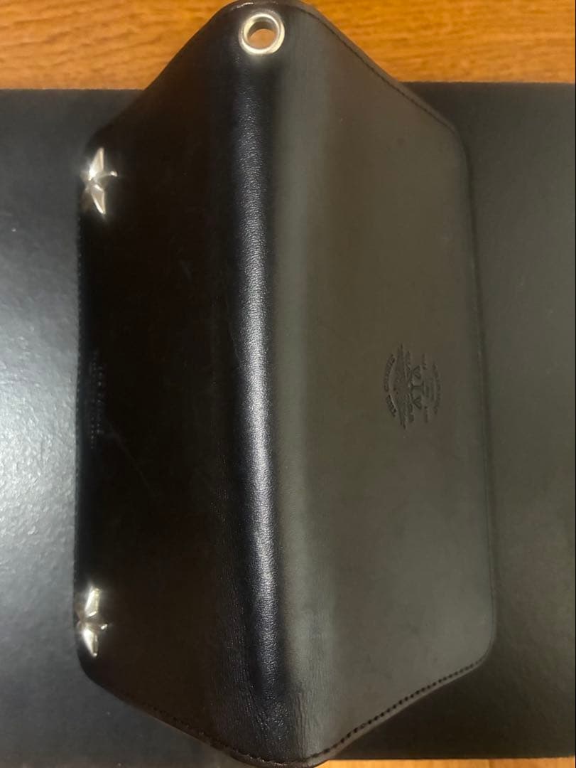 THE CRIME ブラックレザー長財布