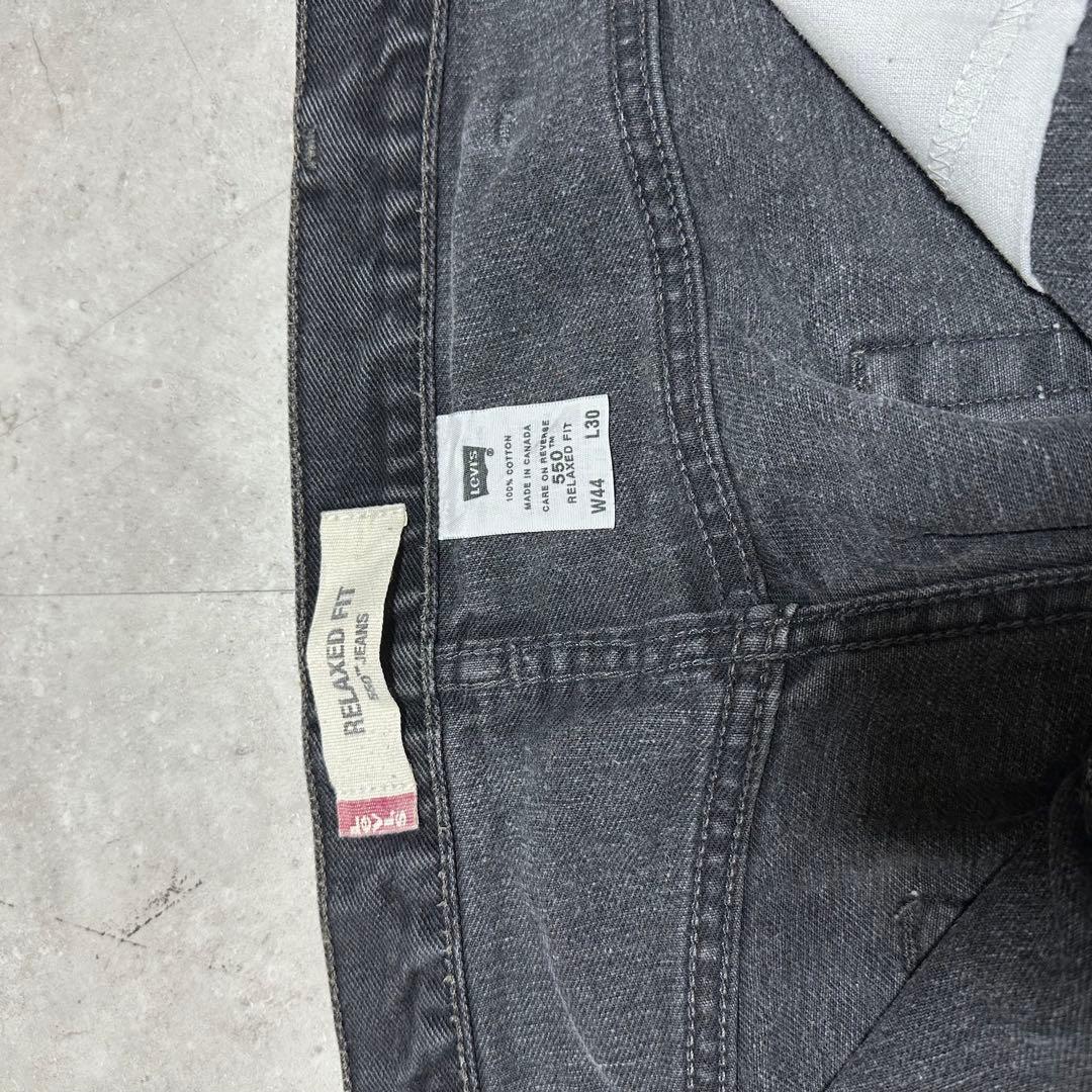 Levi's 550 バギー　カナダ製　w44l30 ブラックデニム メンズ