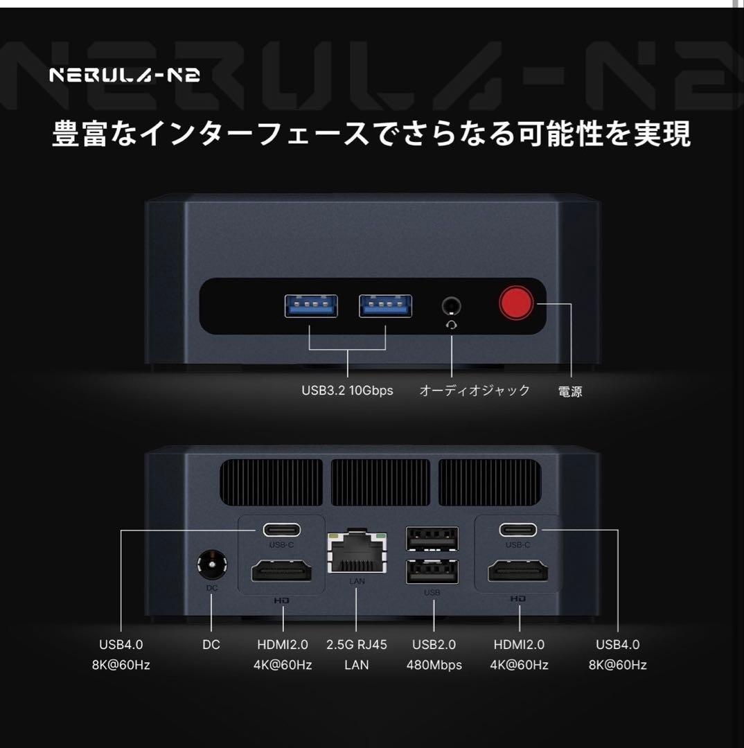 ミニPC ORIGIMAGIC N2 Ryzen 5 6600H 32GB 512GB