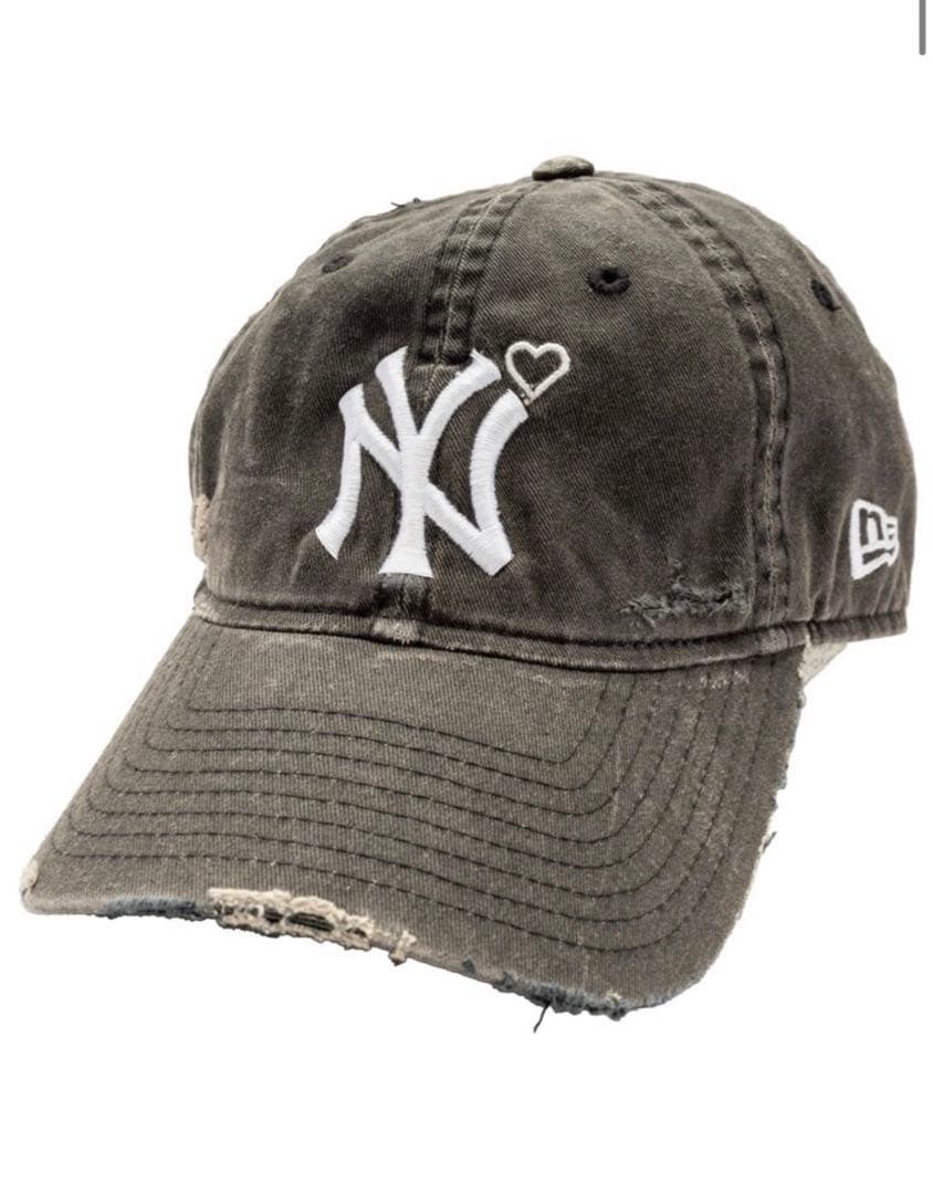 BASICKS ベイシックス　ダメージ ニューヨーク キャップ / ブラック