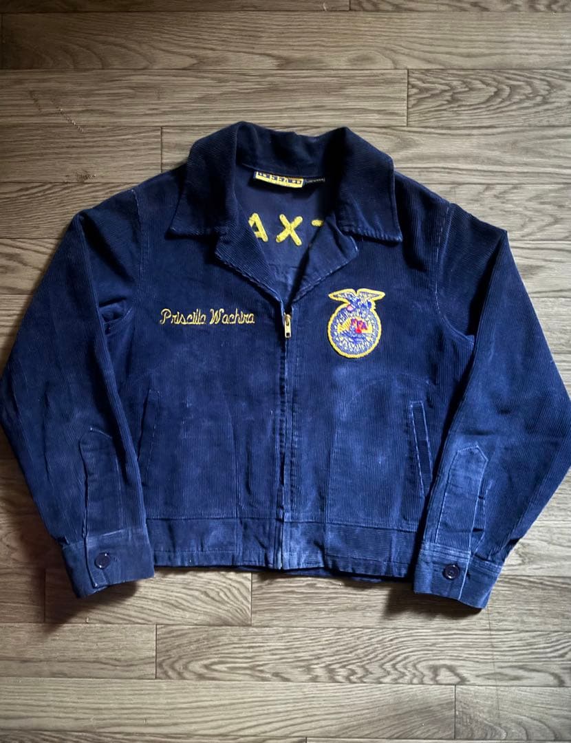 ★極美品★ 90s ~ 濃紺　FFA ジャケット 　lot103-38 フェード